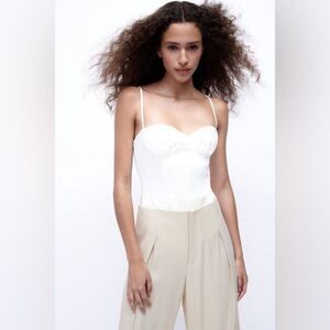 ZARA Corset Bodysuit Top NWT